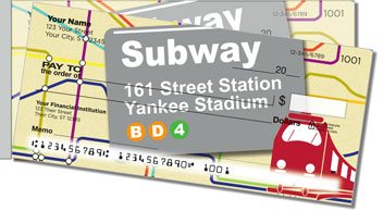 New York Subway Side Tear Design Checks