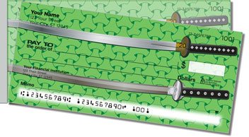 Ninja and Samurai Side Tear Personalized Checks