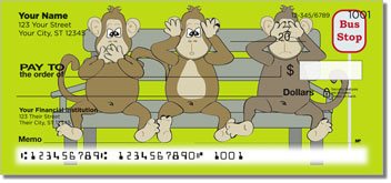 No Evil Monkey Personalized Checks