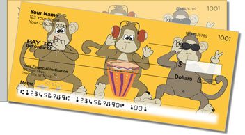 No Evil Monkey Side Tear Design Checks
