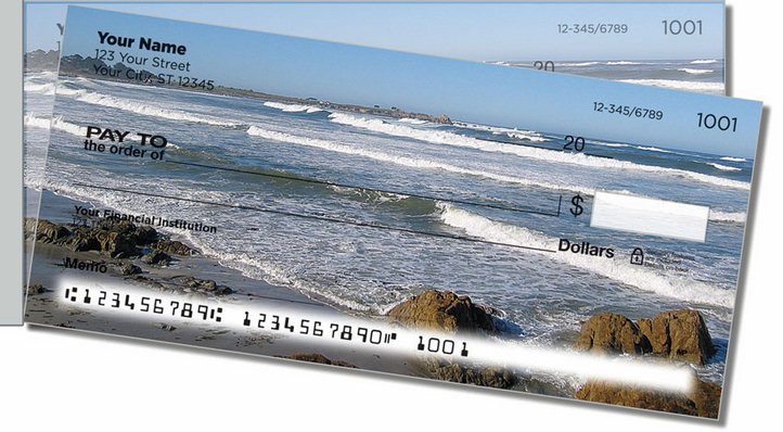 Ocean Wave Side Tear Personal Checks