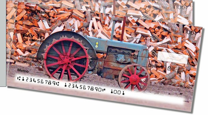 Old Fashioned Farm Side Tear Personal Checks