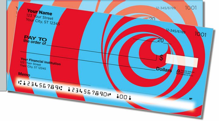 Optical Illusion Side Tear Personal Checks