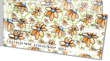 Orange Daisies Side Tear Design Checks