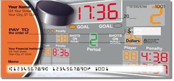 Orange and Black Hockey Design Checks