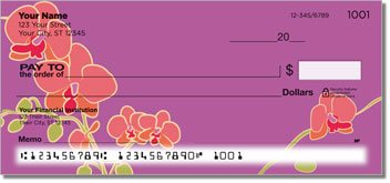 Orchid Print Personalized Checks