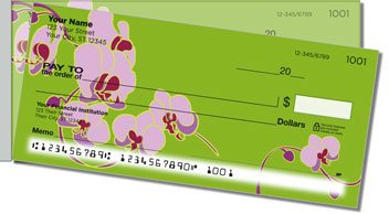 Orchid Print Side Tear Checks