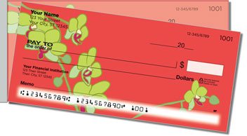 Orchid Print Side Tear Design Checks
