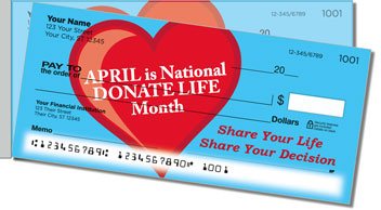 Organ Donation Side Tear Personalized Checks