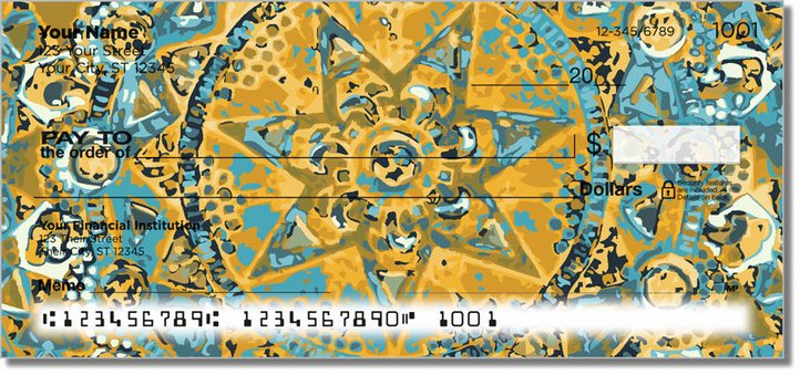 Ornamental Star Personal Checks