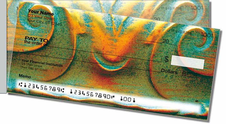 Ornate Curl Side Tear Personal Checks
