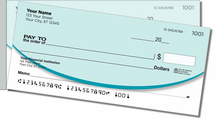 Oval Line Side Tear Personal Checks