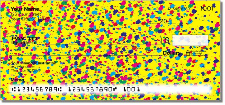 Paint Splatter Personal Checks