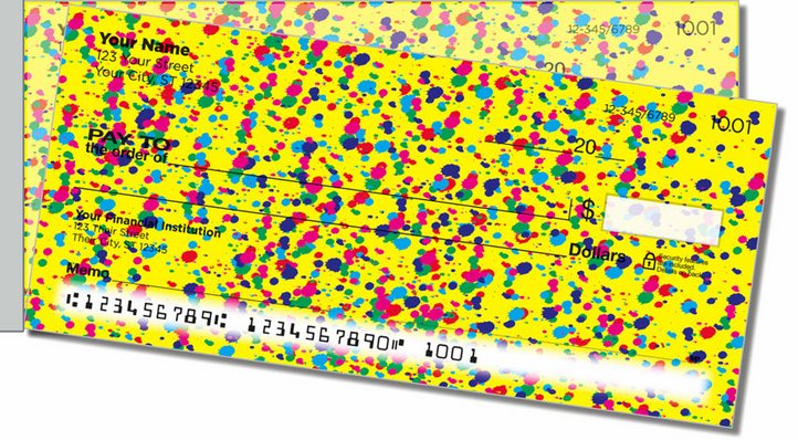 Paint Splatter Side Tear Personal Checks