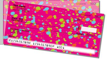 Paint Splatter Side Tear Personalized Checks
