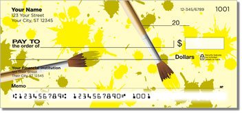 Paintbrush Personalized Checks