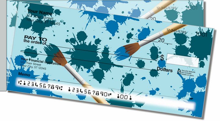 Paintbrush Side Tear Personal Checks