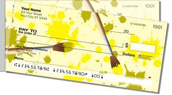 Paintbrush Side Tear Personalized Checks