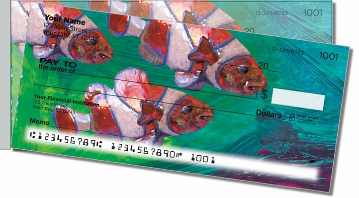 Painted Clown Fish Side Tear Personal Checks
