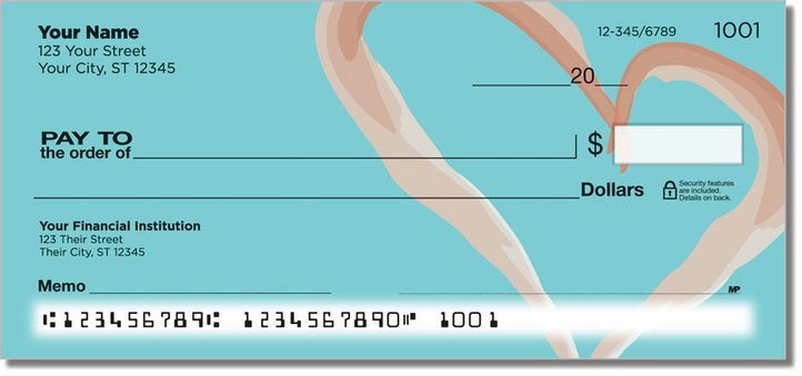 Painted Heart Personal Checks