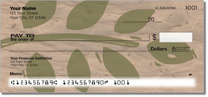 Painted Leaf Personal Checks