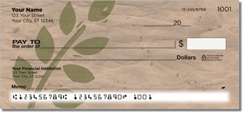 Painted Leaf Personalized Checks