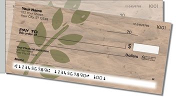 Painted Leaf Side Tear Personalized Checks