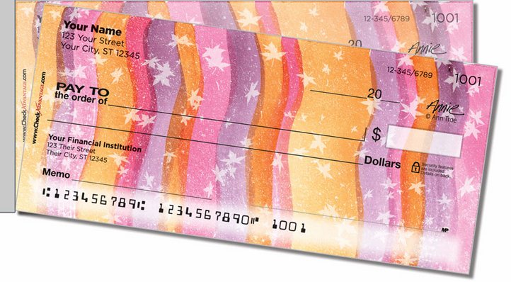 Painted Pattern Side Tear Personal Checks