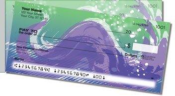 Painted Wave Side Tear Personalized Checks