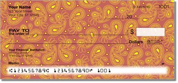 Paisley Pattern Personalized Checks