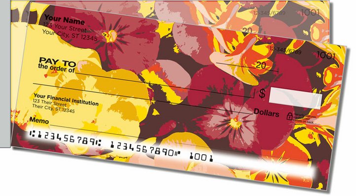 Pansy Side Tear Personal Checks