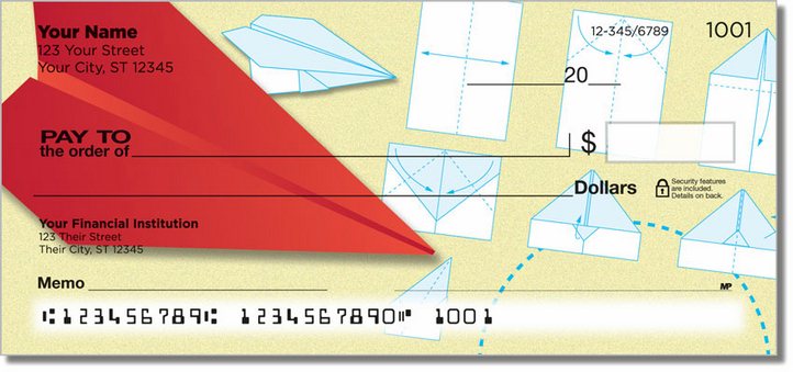 Paper Airplane Personal Checks