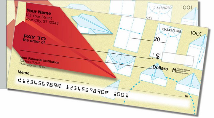 Paper Airplane Side Tear Personal Checks