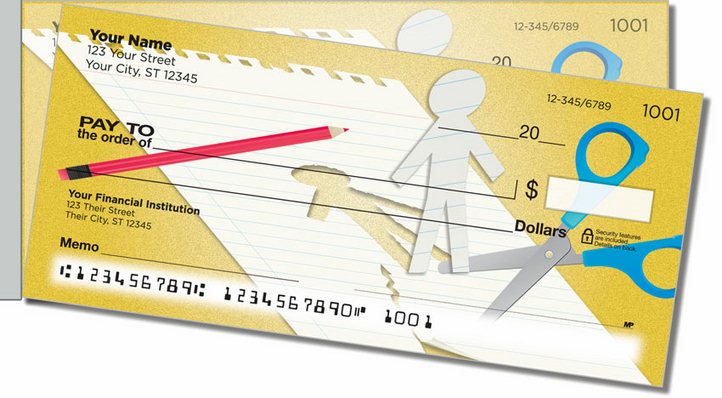 Paper Cutout Side Tear Personal Checks