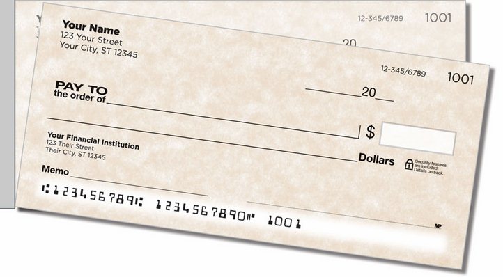 Parchment Side Tear Personal Checks