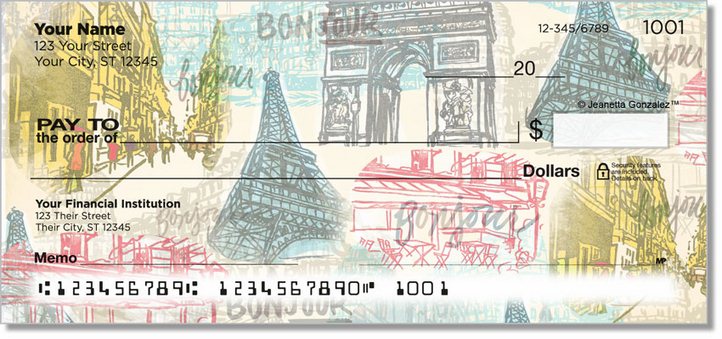 Paris Vacation Personal Checks
