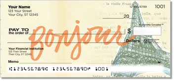 Paris Vacation Personalized Checks