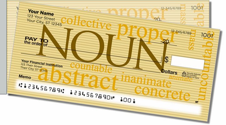Parts of Speech Side Tear Personal Checks