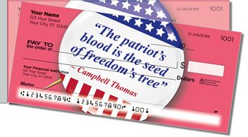 Patriotic Button Side Tear Checks