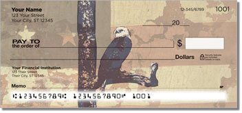 Patriotic Eagle Personalized Checks
