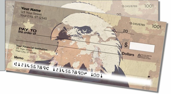 Patriotic Eagle Side Tear Personal Checks