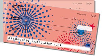 Patriotic Fireworks Side Tear Design Checks