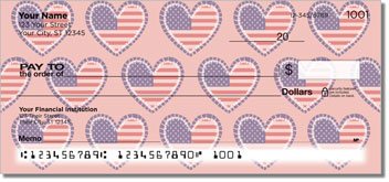 Patriotic Heart Design Checks