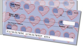 Patriotic Heart Side Tear Checks