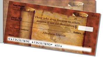 Patriotic Quote Side Tear Design Checks