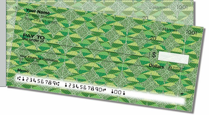 Patterns in Green Side Tear Personal Checks