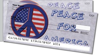 Peace Sign Side Tear Design Checks
