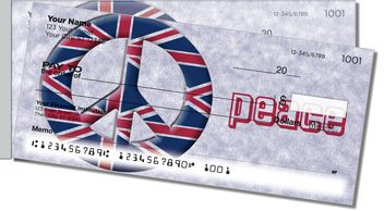 Peace Sign Side Tear Personalized Checks