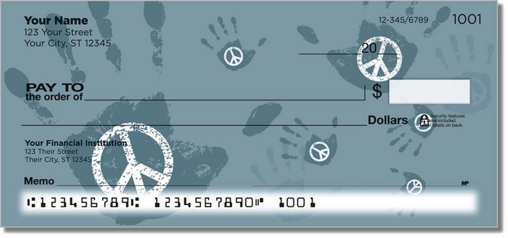 Peace and Love Personal Checks