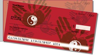 Peace and Love Side Tear Personalized Checks